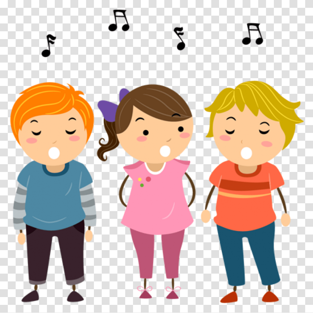 Clipart Choir Student Clipart Choir Cute Borders Vectors Sing A Song Kids, Person, People, Female, Teen Transparent Png
