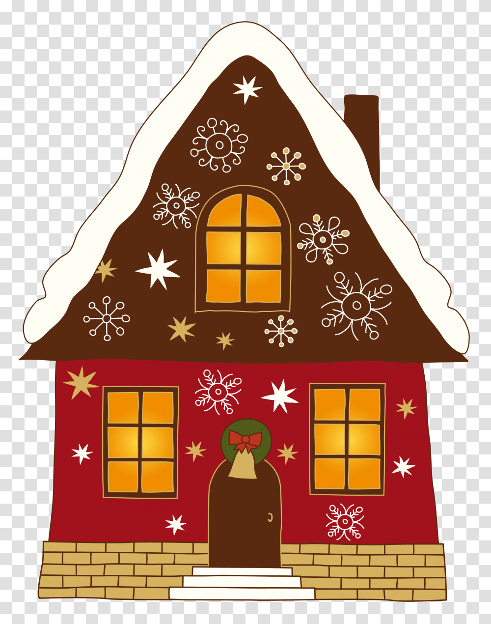 Clipart Christmas House Vector, Housing, Building, Cottage, Neighborhood Transparent Png