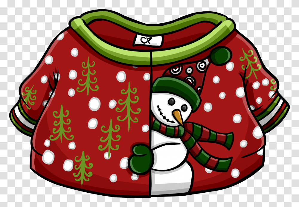 Clipart Clothes Jumper Club Penguin Blue Christmas Sweater, Bag, Outdoors, Label, Text Transparent Png