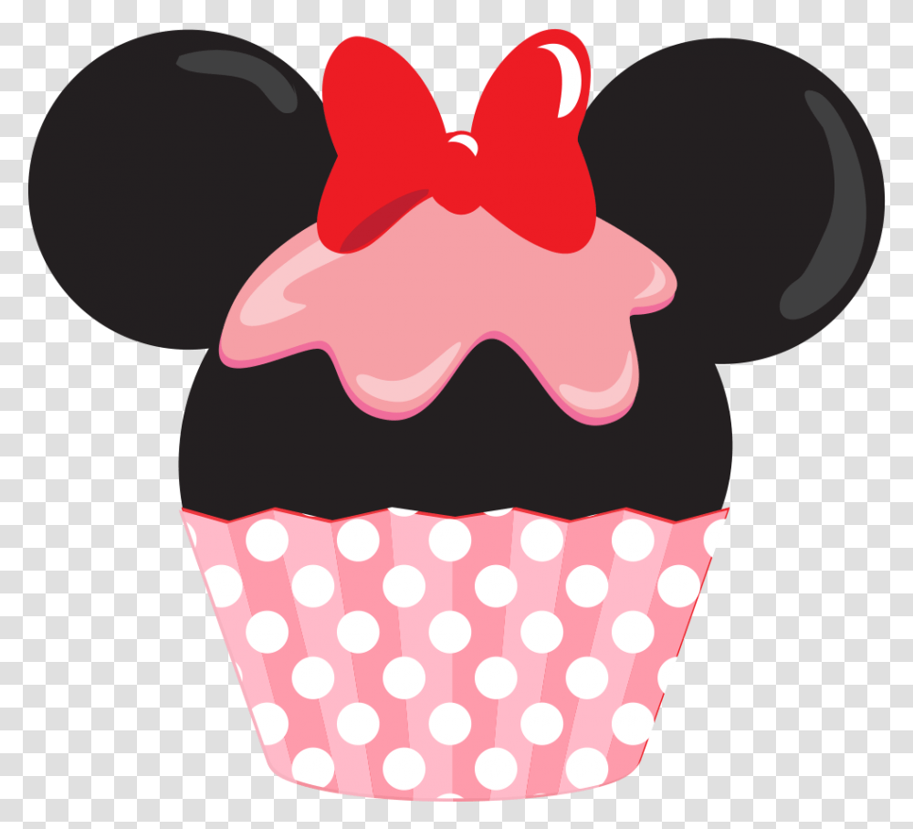 Clipart Clothes Minnie Mouse Mickey Mouse Cupcake Clipart, Cream, Dessert, Food, Creme Transparent Png