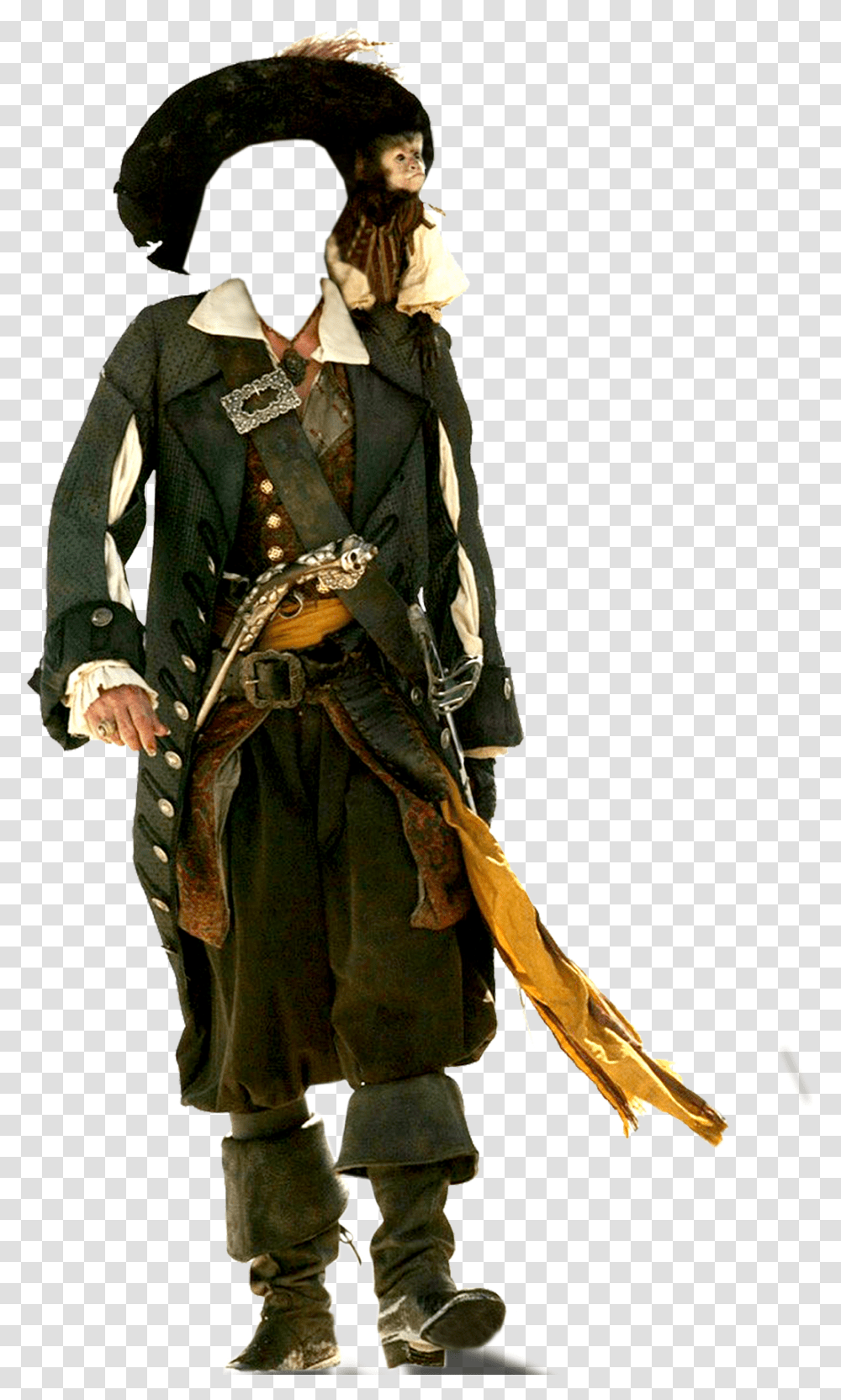 Clipart Coat Pirate Jack Sparrow Elizabeth Barbossa, Person, Overcoat, Costume Transparent Png