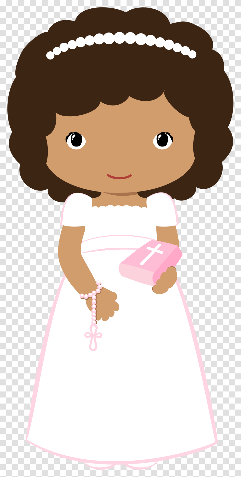 Clipart Communion Girl, Doll, Toy, Hair, Dress Transparent Png