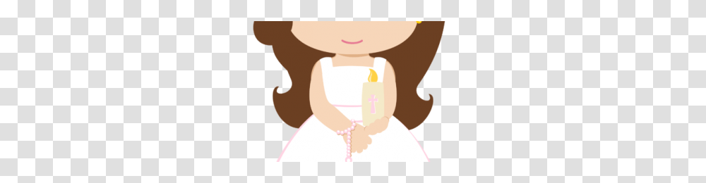 Clipart Communion Girl Wave Hair Image, Person, Food, Cushion Transparent Png