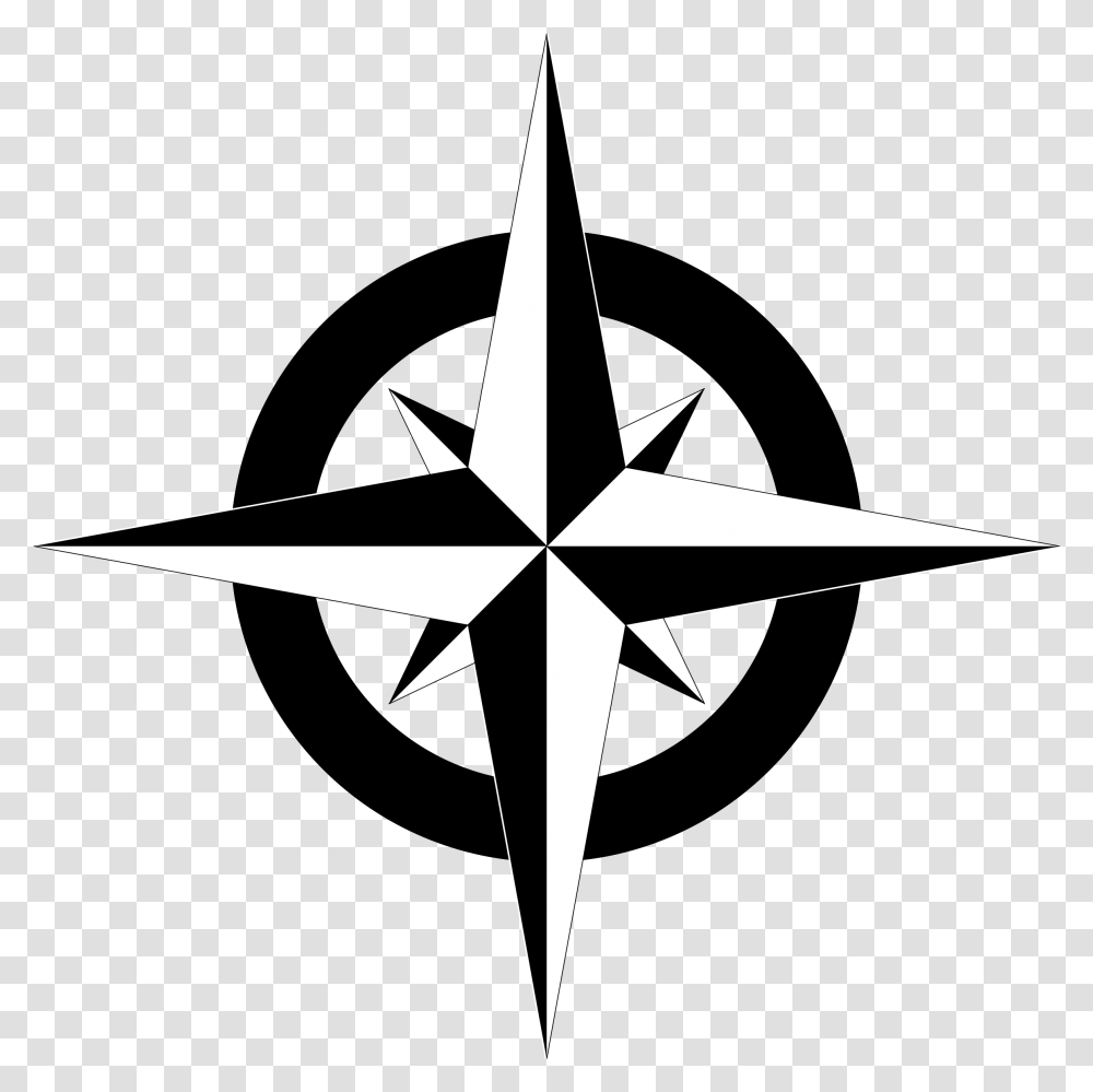 Clipart Compass Rose Free, Cross, Star Symbol Transparent Png