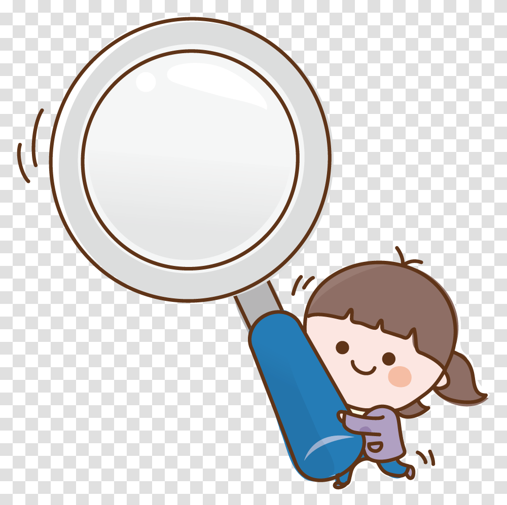 Clipart Computer Magnifying Glass Anime Magnifying Glass Magnifying Glass Cartoon, Scissors, Blade, Weapon, Weaponry Transparent Png