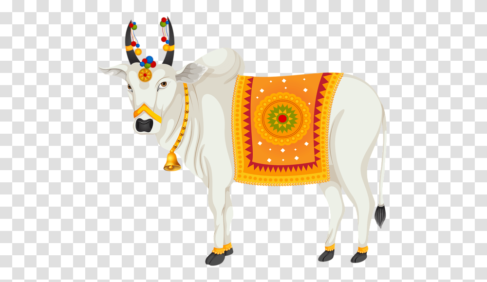 Clipart Cow Cow Indian Krishna With Cow, Cattle, Mammal, Animal, Bull Transparent Png