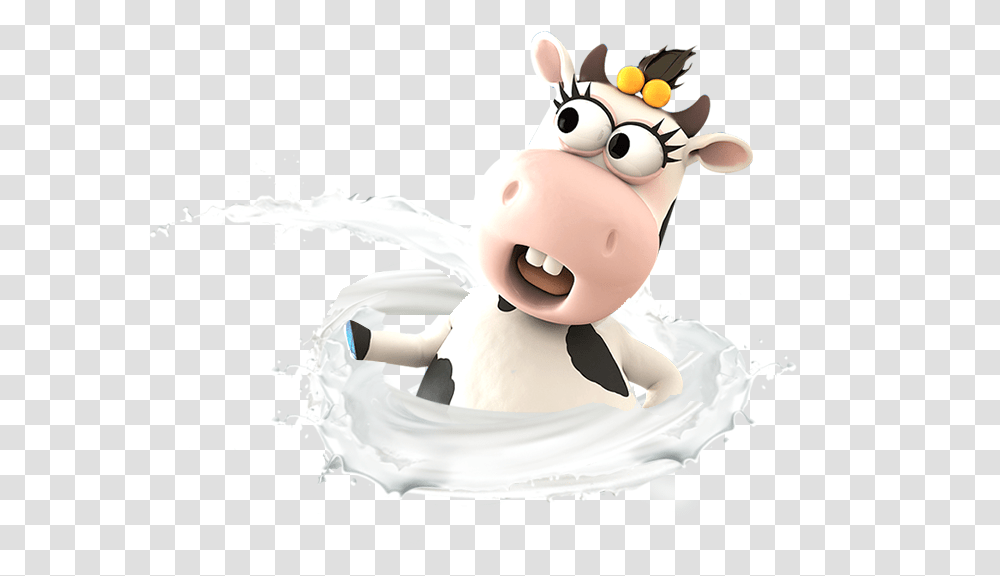 Clipart Cow Cowquots Milk Cartoon Cow Milk, Beverage, Mammal, Animal, Cattle Transparent Png
