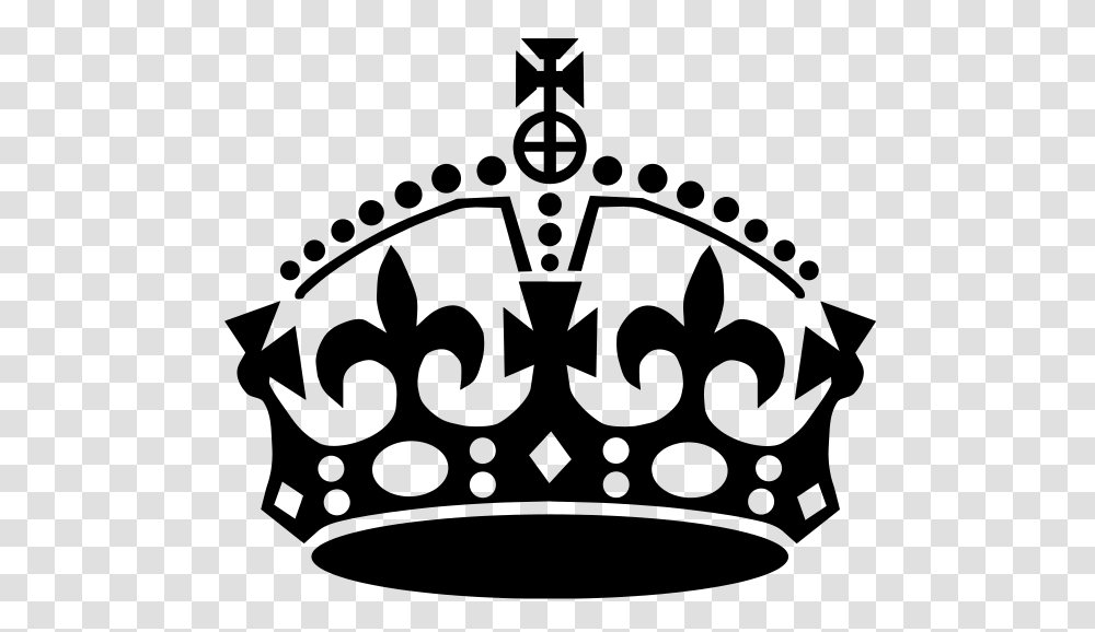Clipart Crown Black And White Keep Calm Crown, Gray Transparent Png