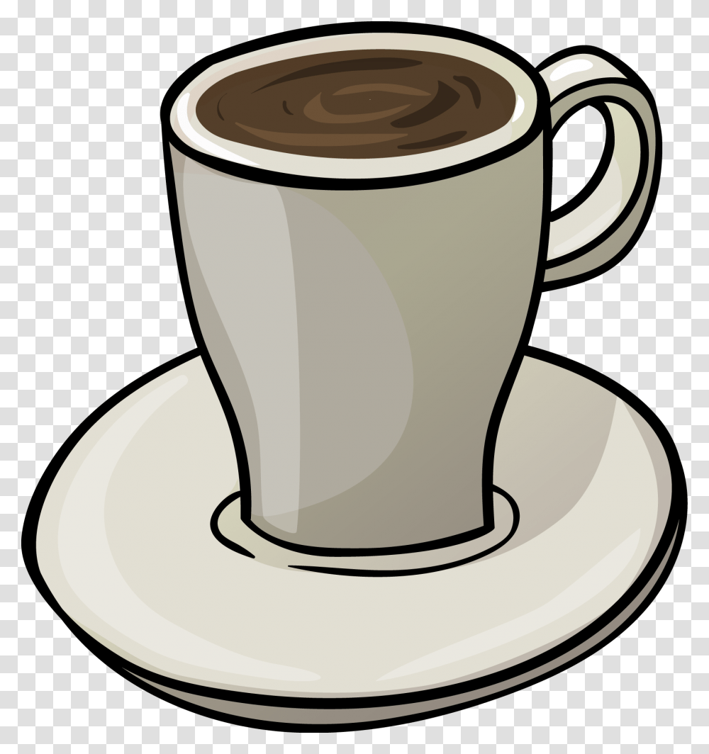 Clipart Cup Tea Biscuit Coffee Cup Cartoon, Saucer, Pottery, Tape, Latte Transparent Png