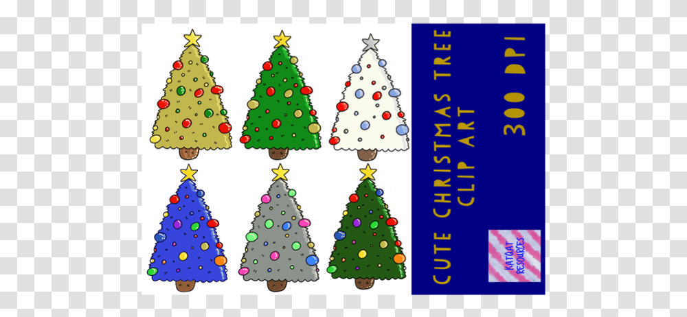 Clipart Cute Christmas Tree, Plant, Ornament Transparent Png