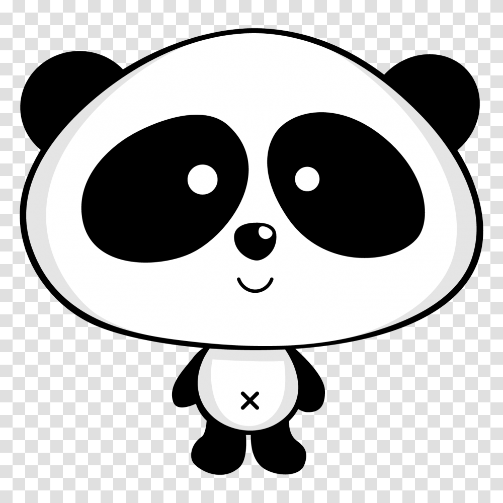 Clipart De Osos Panda Pandas Panda Patrones, Stencil, Label, Sticker Transparent Png
