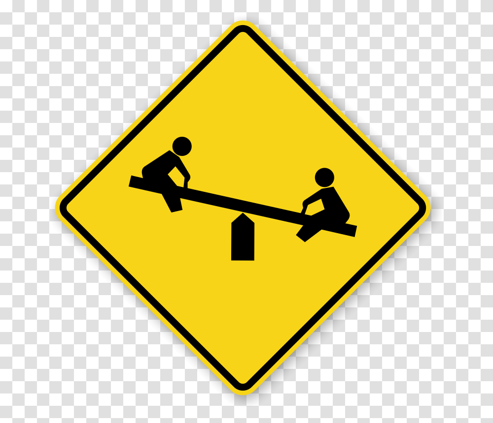 Clipart Deer Crossing Sign, Road Sign, Seesaw, Toy Transparent Png