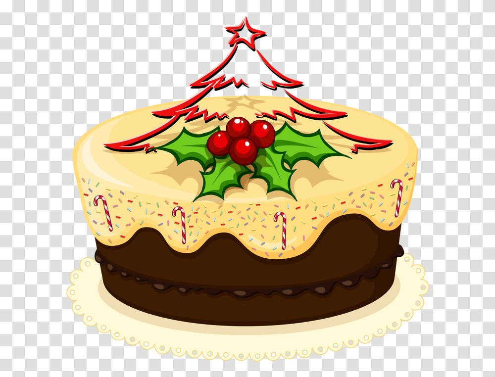 Clipart Download F B Orig Christmas Cake Background Christmas Cake, Dessert, Food, Birthday Cake, Icing Transparent Png