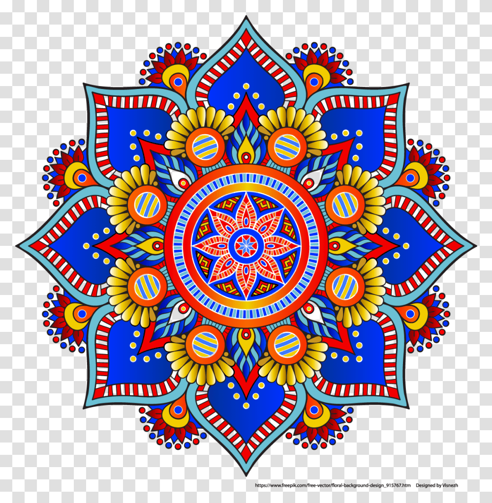 Clipart Download Vector Vector Mandala, Pattern, Ornament, Fractal, Poster Transparent Png