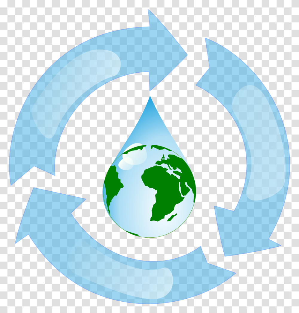 Clipart Earth Recycling Water Recycle Clipart, Recycling Symbol Transparent Png