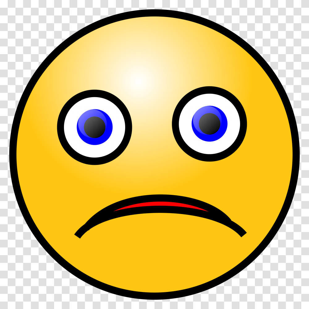 Clipart Emoticons Sad Face In Sad Face Images, Bird, Animal, Kiwi Bird, Pac Man Transparent Png