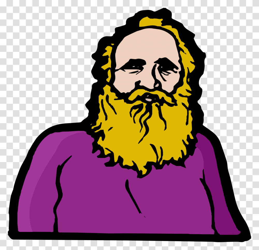 Clipart, Face, Person, Human, Beard Transparent Png