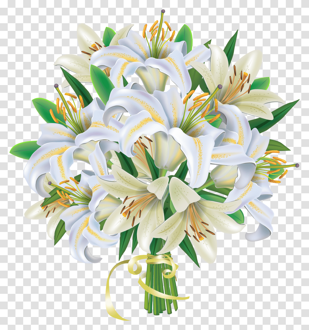 Clipart Fall Bouquet Lily Flower Bouquet White Transparent Png