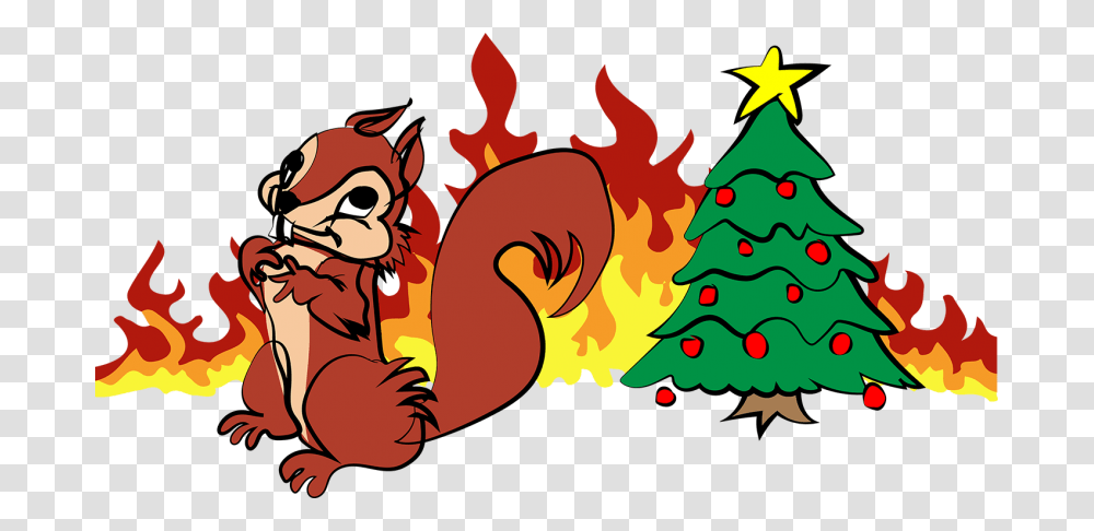 Clipart Fire Christmas Tree Cartoon, Plant, Dragon, Angry Birds Transparent Png