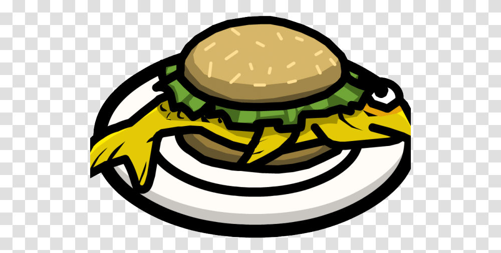 Clipart Fish Sandwich Black And White, Burger, Food, Helmet Transparent Png