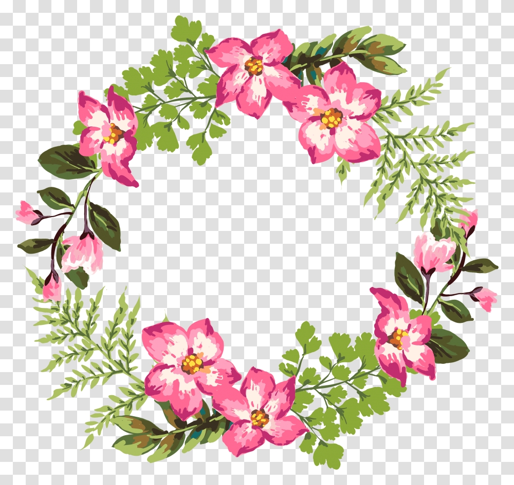 Clipart Flower Garland Corona De Flores, Floral Design, Pattern, Plant Transparent Png