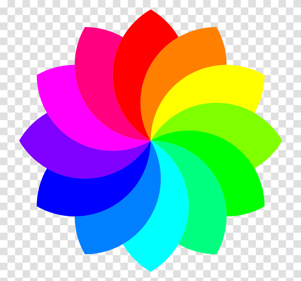 Clipart Flower Rainbow Rainbow Flower Clipart, Logo, Symbol, Trademark, Graphics Transparent Png