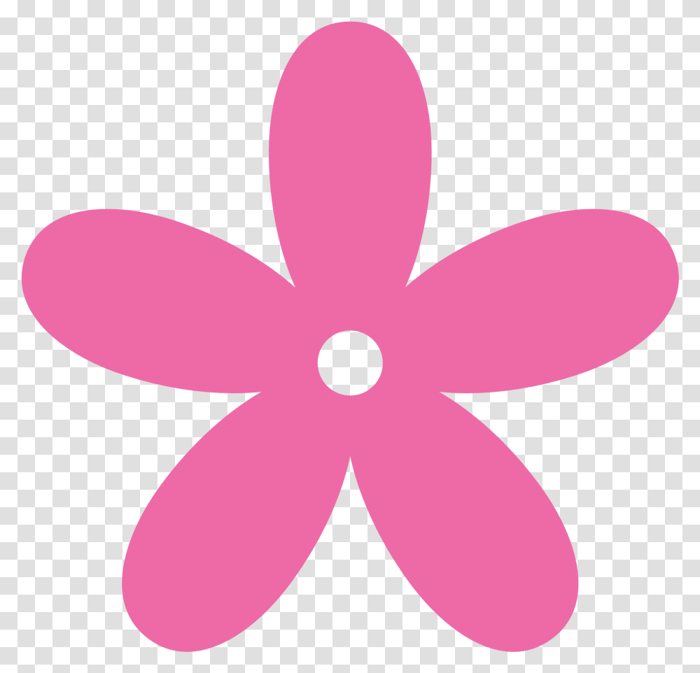Clipart Flower Simple Pink Flower Clipart, Ornament, Plant, Blossom, Pattern Transparent Png