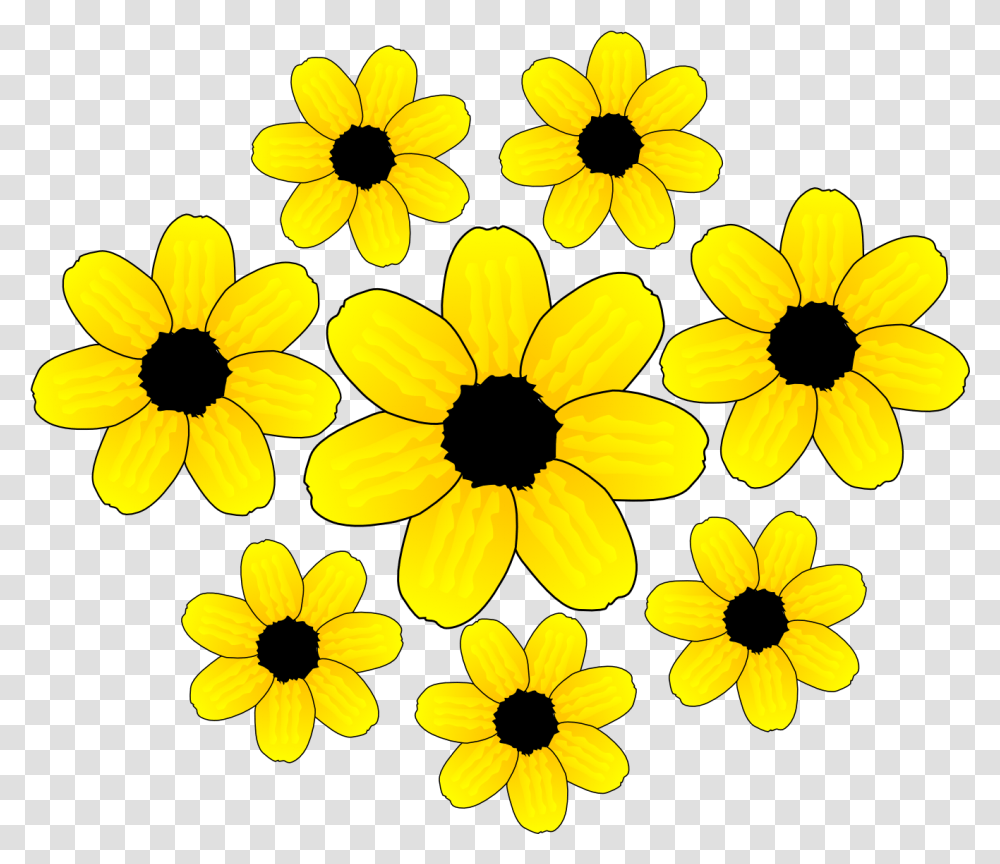 Clipart Flowers Yellow Yellow Flowers Clipart, Plant, Blossom, Petal, Daisy Transparent Png