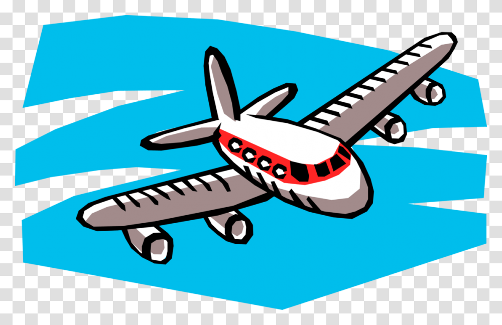 Clipart Flugzeug Cartoon Of A Plane, Aircraft, Vehicle, Transportation, Airliner Transparent Png