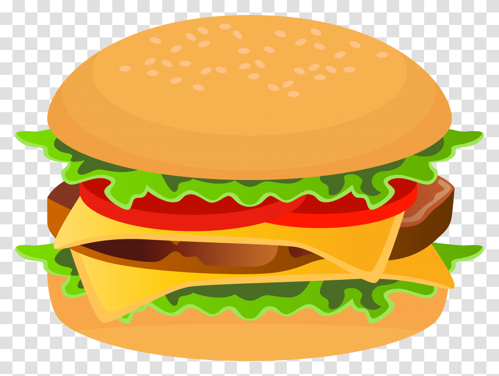 Clipart Food Hamburger Cheeseburger, Sandwich, Helmet, Apparel Transparent Png