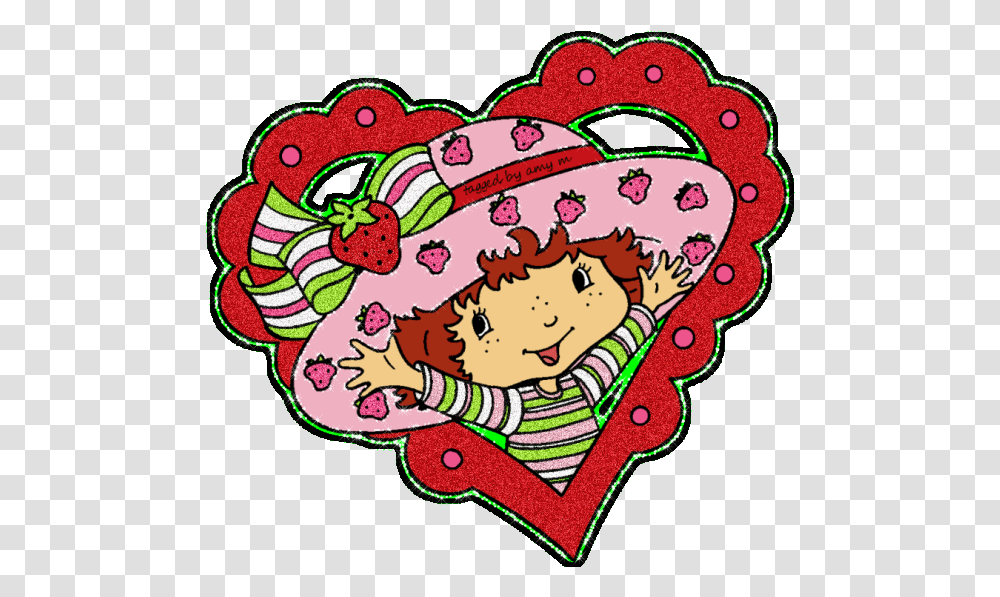Clipart Football Glitter Strawberry Shortcake Girl Gif, Doodle, Drawing, Person, Label Transparent Png