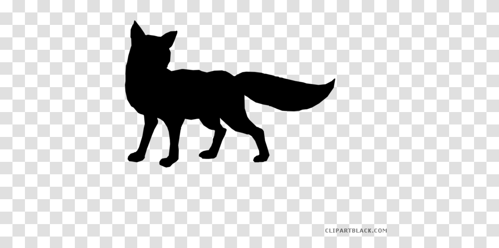 Clipart Fox Silhouette Black And White Fox Clip Art, Gray, World Of Warcraft Transparent Png