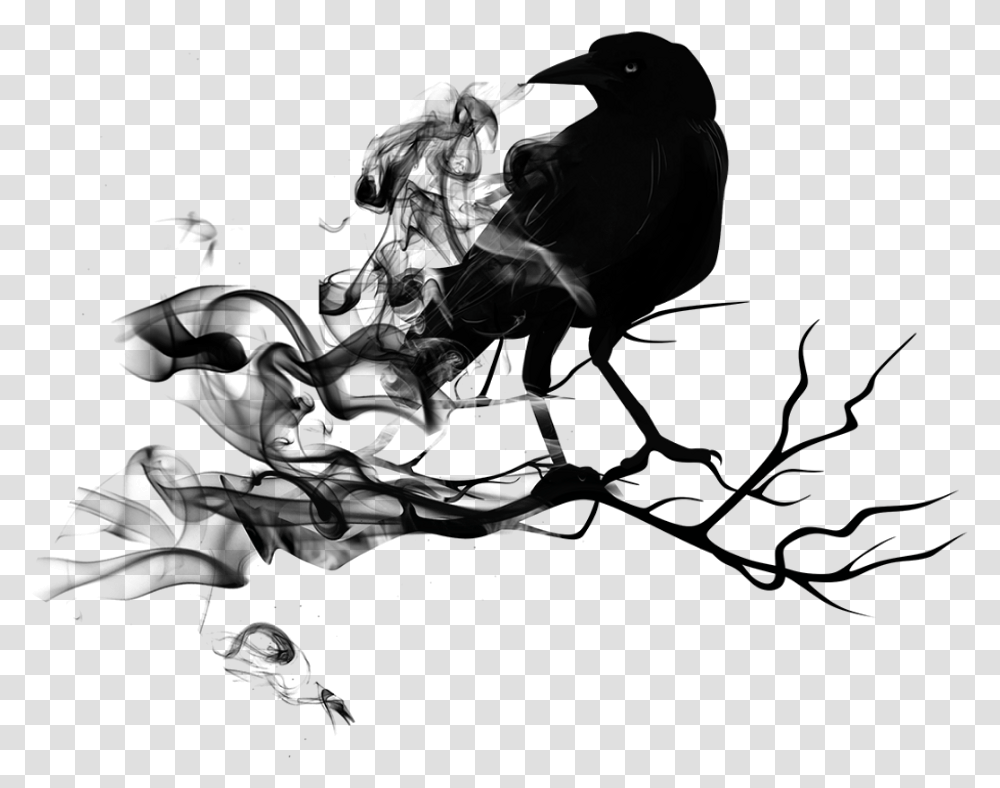 Clipart Free Black Raven Blacksmoke Animal Edgar Allan Poe The Raven Art, Silhouette, Bird, Crow, Blackbird Transparent Png