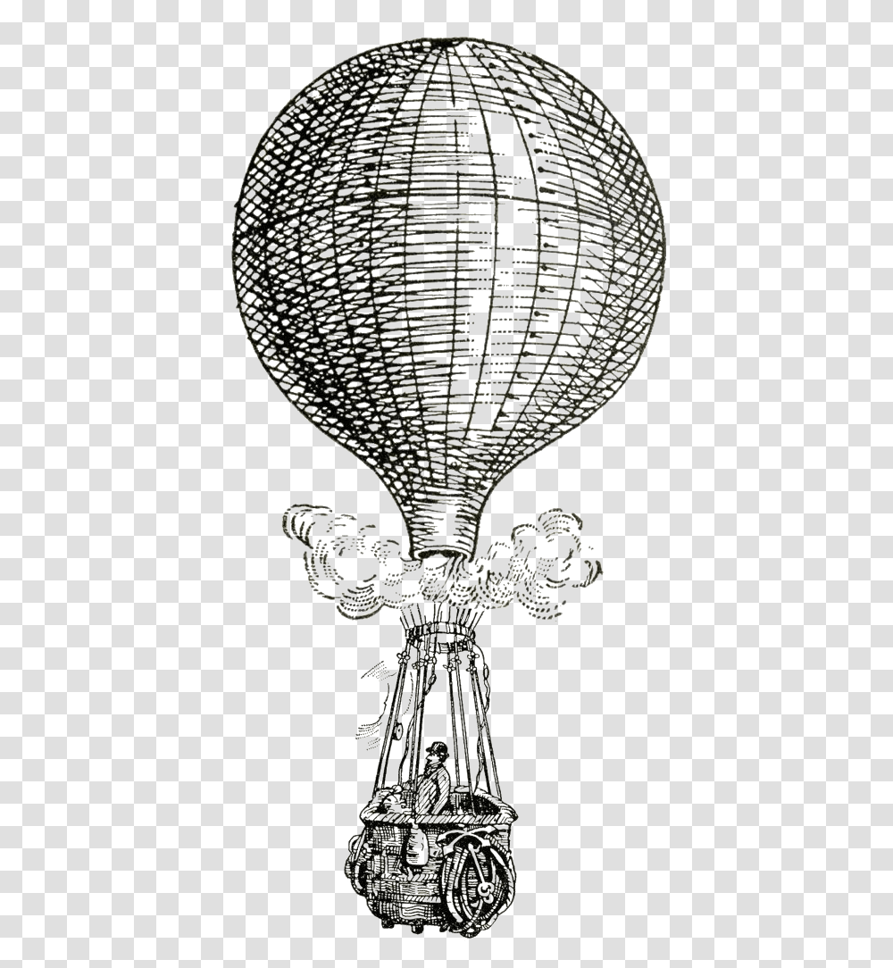 Clipart Free Download Clip Art Transportation Drawing Vintage Hot Air Balloon, Glass, Chandelier, Lamp, Cross Transparent Png