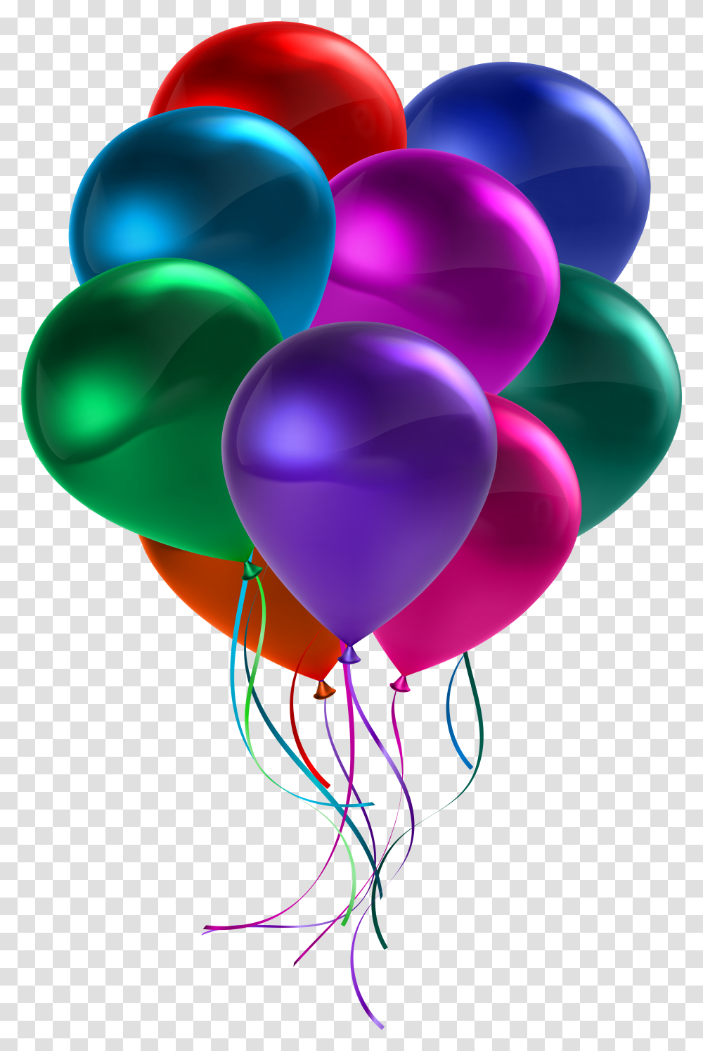 Clipart Free Happy New Year Colorful Balloons Transparent Png