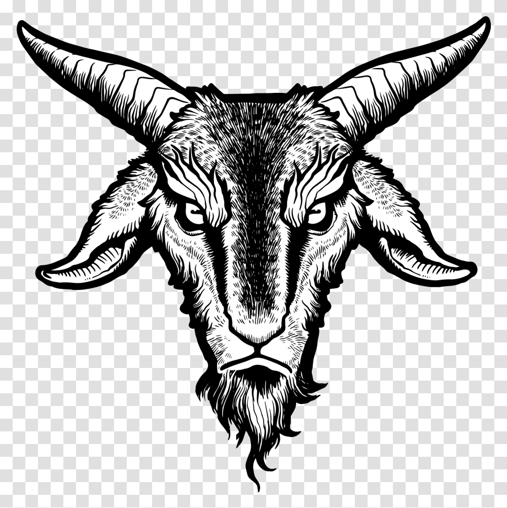 Clipart Free Library Goat Demon Transprent Satanic Goat Head, Mammal, Animal, Wildlife, Zebra Transparent Png