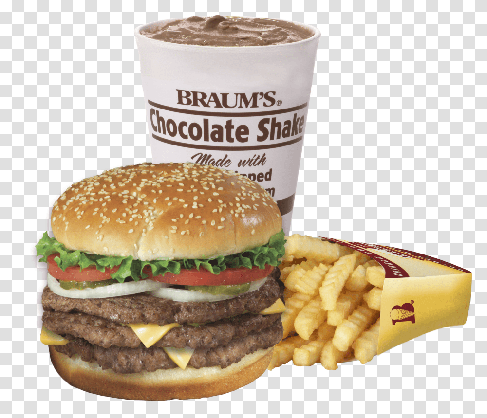 Clipart Free Library Triple Lb Cheeseburger Combo Braum Braums Number Transparent Png