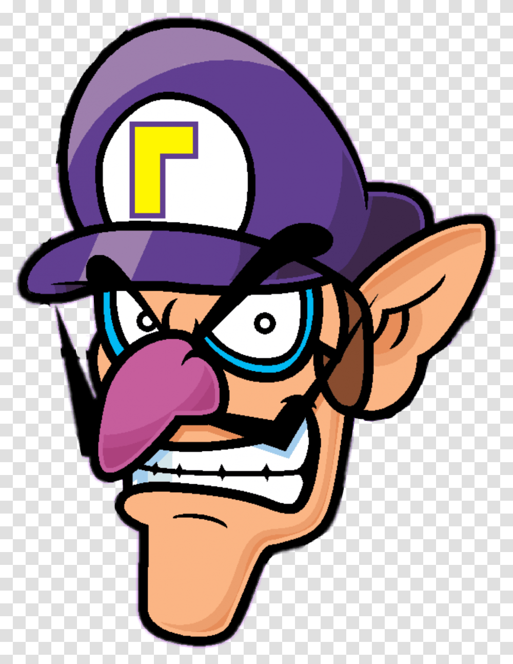 Clipart Free Waluigi Head, Label, Text, Cream, Dessert Transparent Png