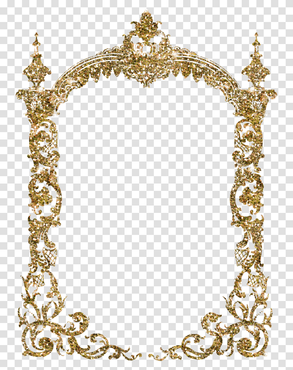 Clipart Freeuse Stock Vintage Picture Frame Golden Arch Border Design, Mirror, Architecture, Building, Arched Transparent Png