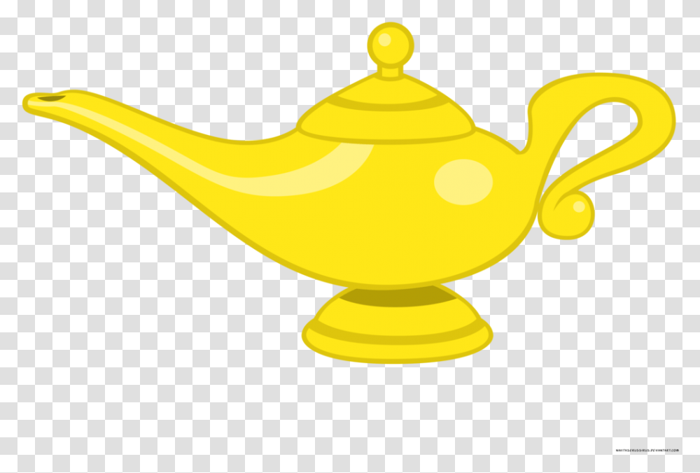 Clipart Genie Lamp Graphic Black And White Stock Free Aladdin Genie Lamp Clipart, Pottery, Teapot, Banana, Fruit Transparent Png