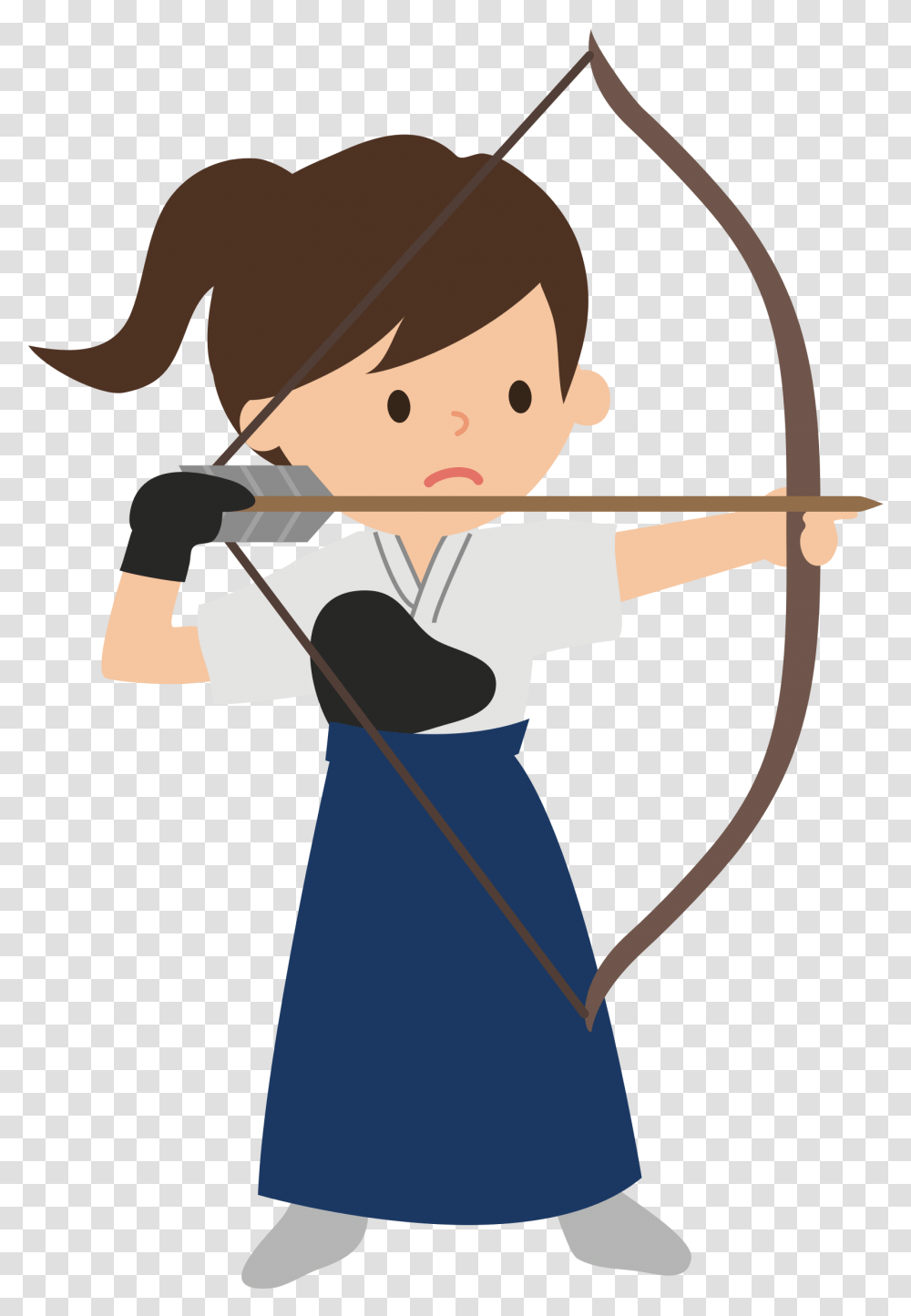 Clipart Girl Archery Free Archery Clipart, Sport, Bow, Person, Human Transparent Png