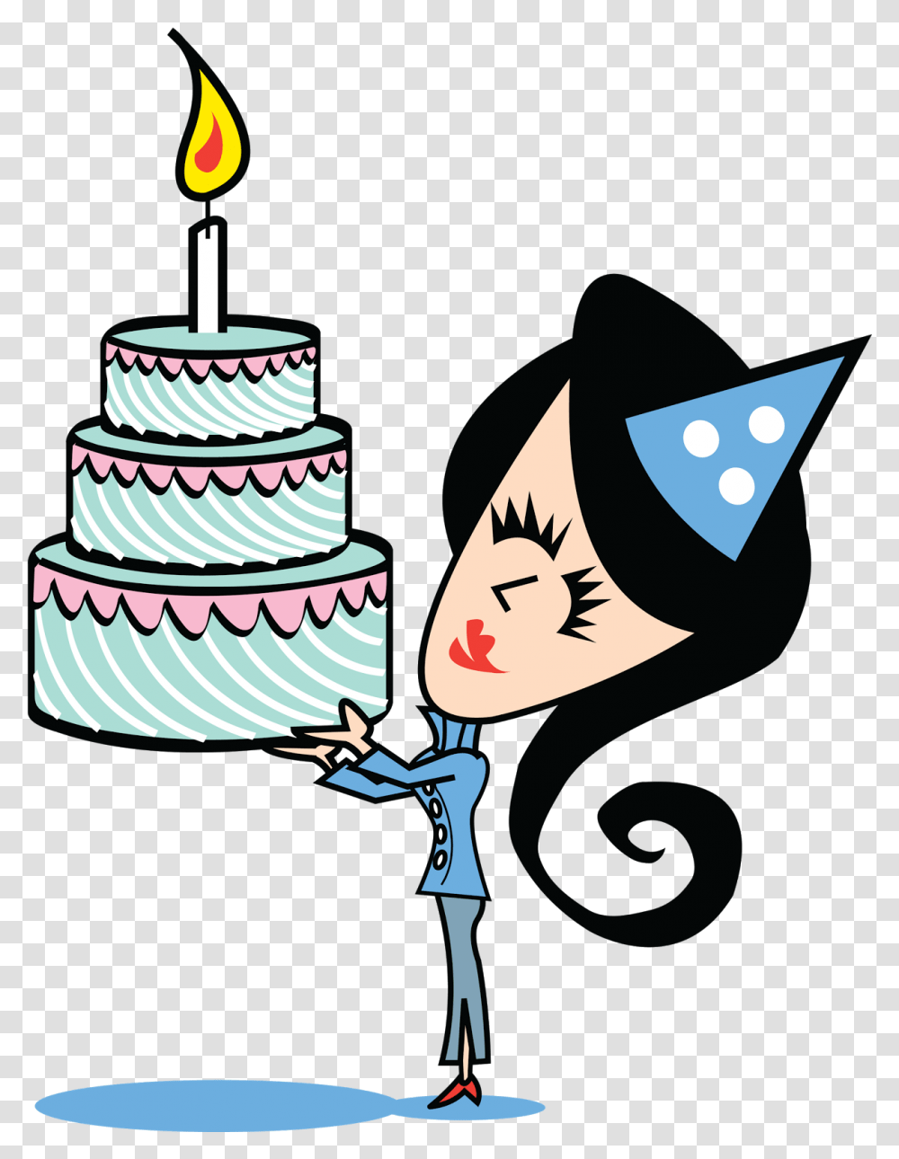 Clipart Girls Birthday Cake Ideas Happy Birthday Girl, Dessert, Food, Cream, Creme Transparent Png