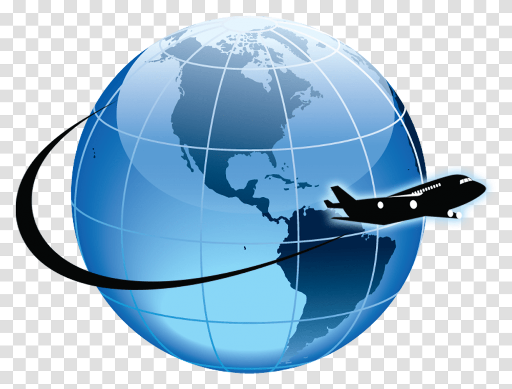 Clipart Globe Airplane Globe With Airplane, Outer Space, Astronomy, Universe, Planet Transparent Png