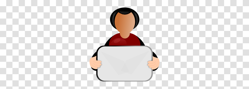 Clipart Greedy Person, Paper, Cushion, Reading, Speech Transparent Png
