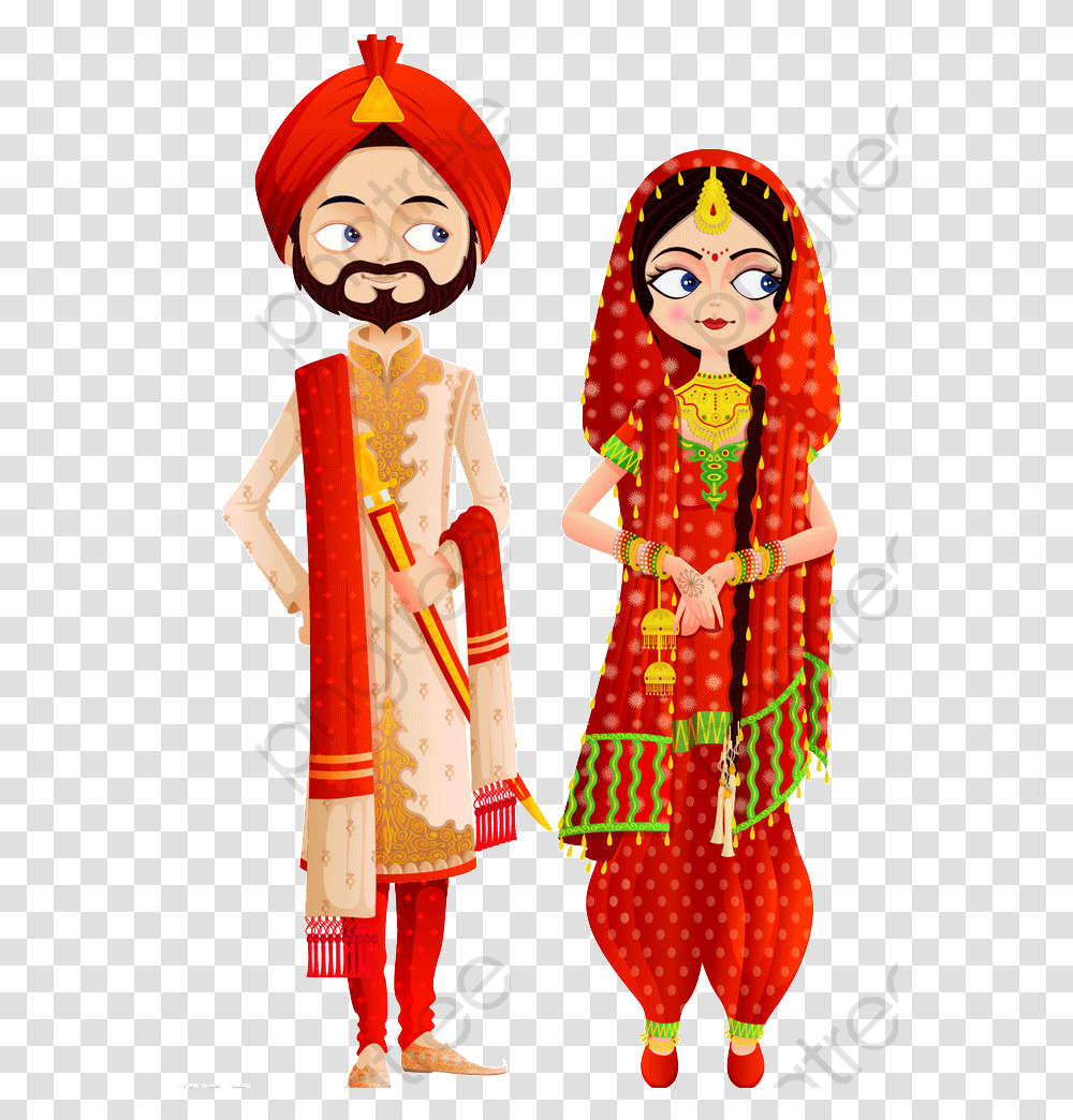 Clipart Groom Category Indian Wedding Cartoon, Costume, Person, Female Transparent Png