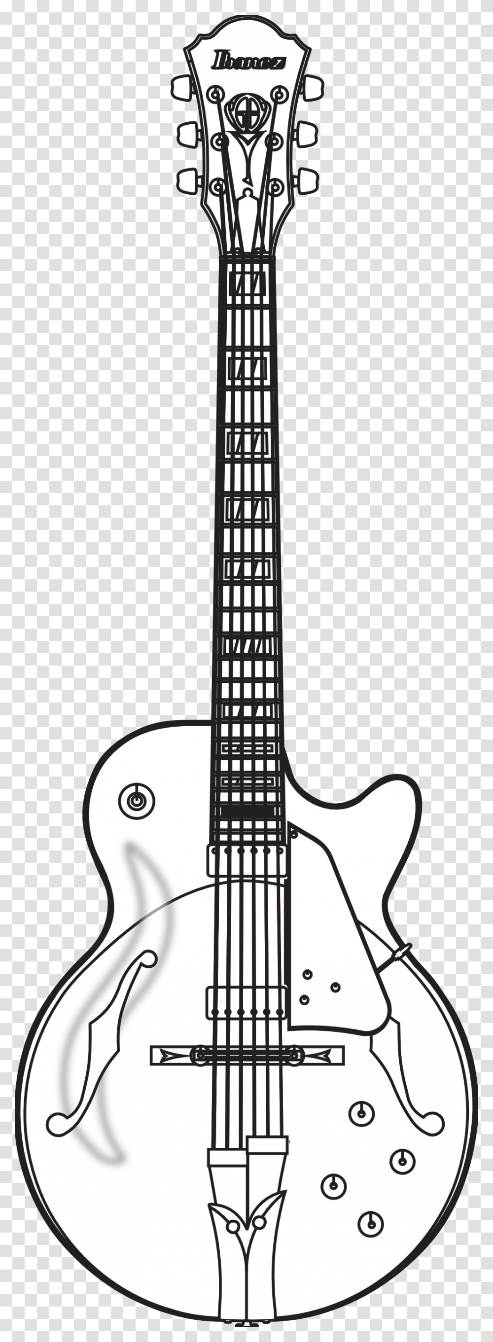 Clipart Guitar Black And White 12 String Guitar Drawing, Leisure Activities, Musical Instrument, Bass Guitar, Electric Guitar Transparent Png