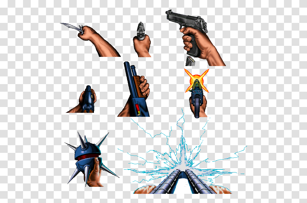 Clipart Gun Fps Blood 1997 Weapons Sprites, Person, Human, Weaponry, Hand Transparent Png
