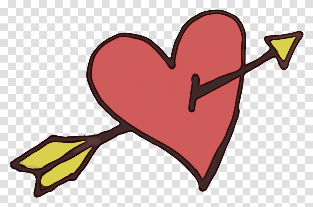 Clipart Hand Drawn Love Heart Clip Art, Cushion, Scissors, Blade, Weapon Transparent Png
