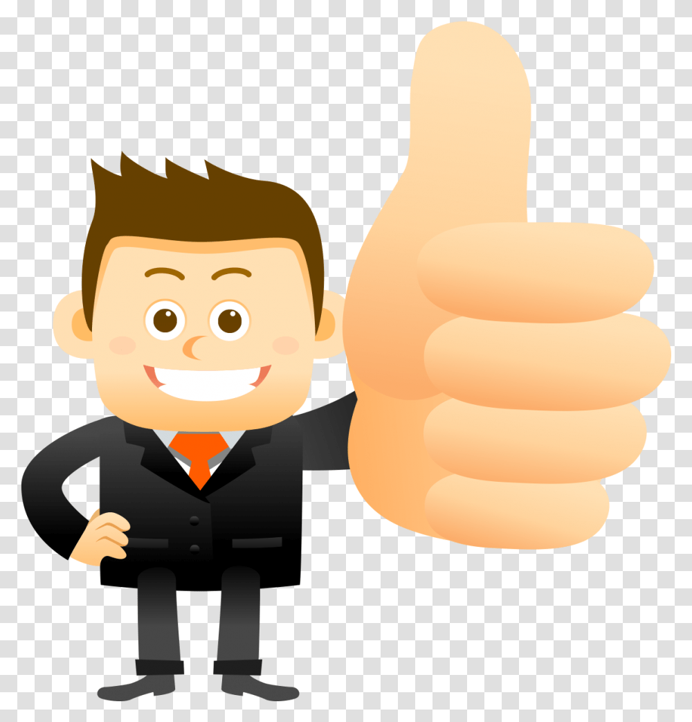Clipart Happy Thumbs Up Satisfied Customer Customer Clipart, Finger, Hand Transparent Png