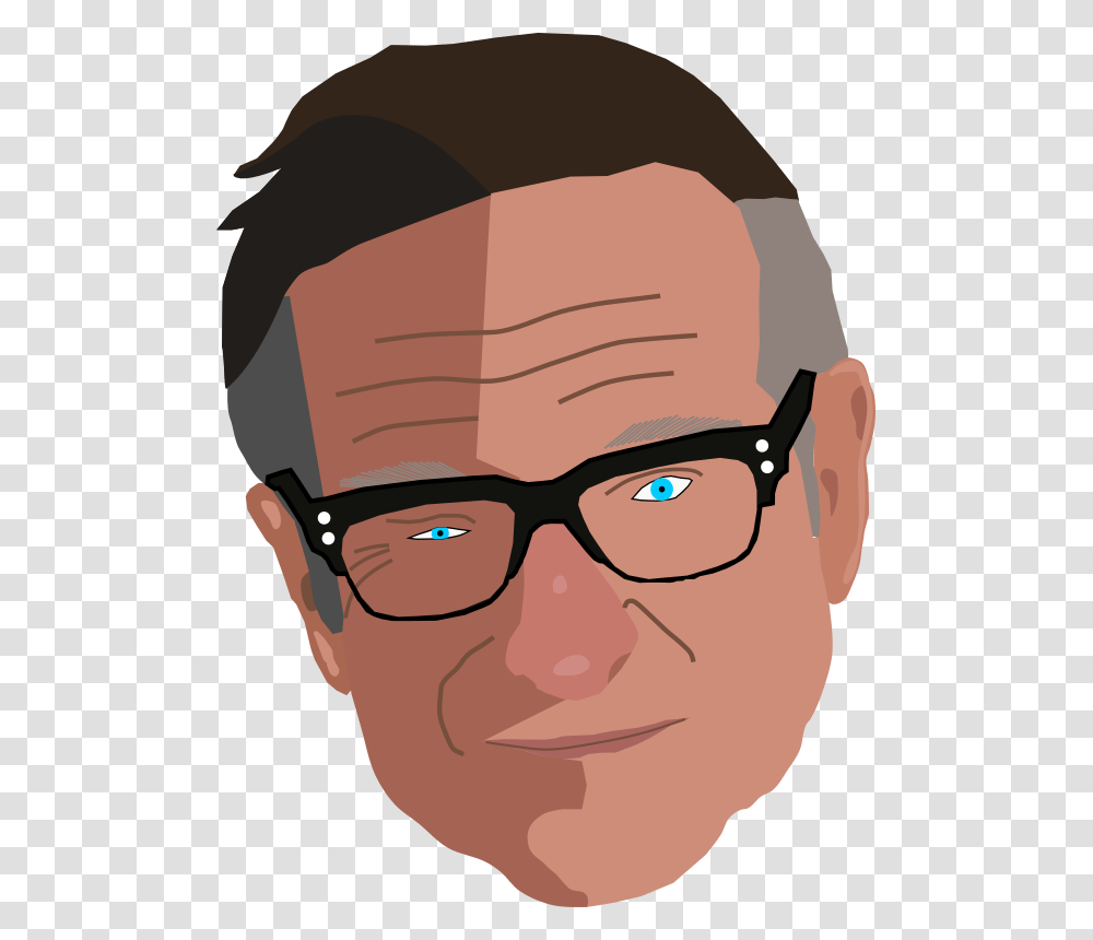 Clipart, Head, Face, Person, Glasses Transparent Png